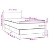 vidaXL Boxspring met matras fluweel lichtgrijs 90x220 cm