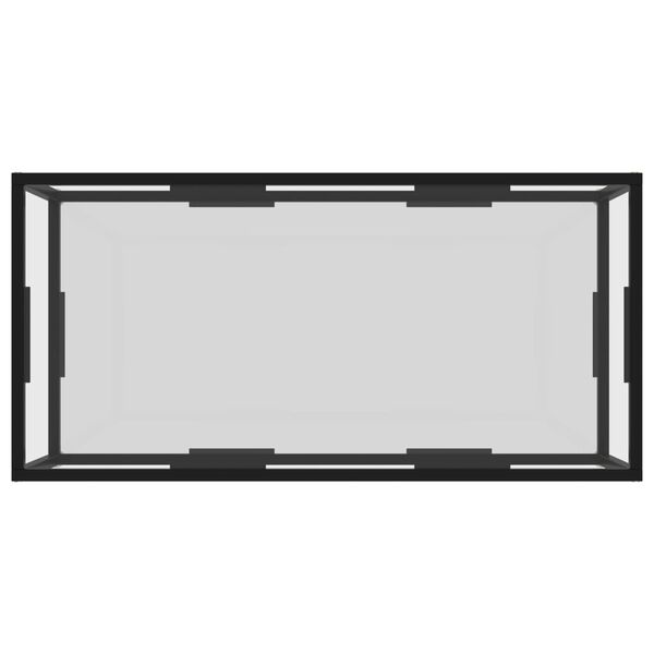 vidaXL Salontafel 100x50x35 cm gehard glas transparant