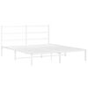 vidaXL Bedframe met hoofdbord metaal wit 150x200 cm