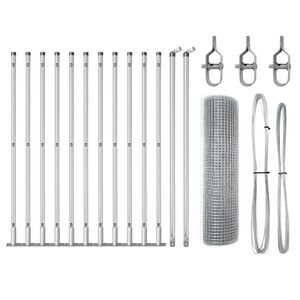 vidaXL gelast draadhek met betonnen voetstuk 25 x 0,5 m zilver Mesh