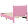 vidaXL Bedframe voor kinderen met hoofdbord Roze 80 x 160 cm Stof