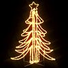 vidaXL Kerstfiguur boom 2 st inklapbaar met LED's 87x87x93 cm warmwit