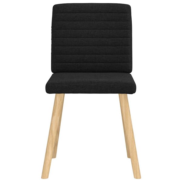 vidaXL Eetkamerstoelen 6 st stof zwart