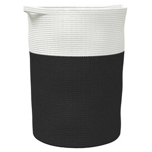vidaXL Opbergmand &Oslash; 49x65 cm katoen zwart en wit