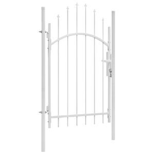 vidaXL Tuinpoort Woerden staal 1x2,25 m wit