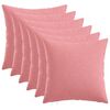 vidaXL Kussensloop 6 st HEERLEN Roze 50 x 50 cm Stof