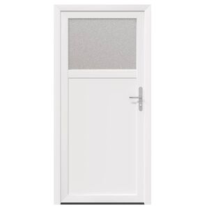 vidaXL Zij-ingangsdeur 88 x 198 cm PVC Wit