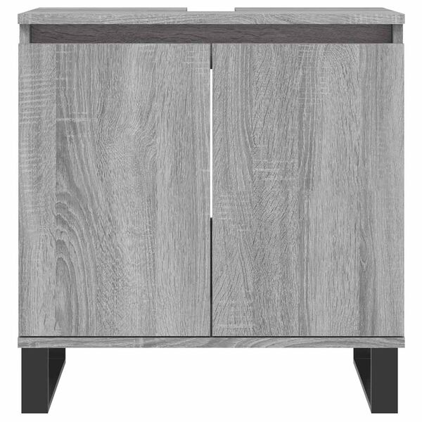 vidaXL Badkamerkast 58x33x60 cm bewerkt hout grijs sonoma eikenkleurig