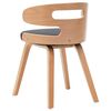 vidaXL Eetkamerstoelen 6 st gebogen hout en kunstleer zwart