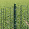 vidaXL Hek met Paal Groen 0,4 x 25 m Staal en PVC