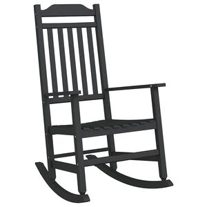 vidaXL Schommelstoel Zwart 84 x 65 x 114 cm Kunststof