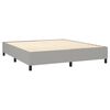 vidaXL Boxspring met matras en LED stof lichtgrijs 160x200 cm