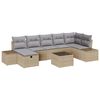 vidaXL Bankstel 7 st poly rattan