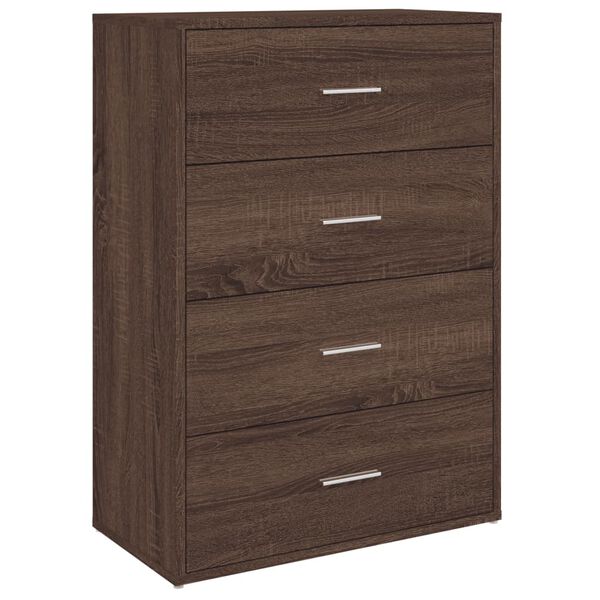 vidaXL Dressoir 60x31x84 cm bewerkt hout bruin eikenkleur