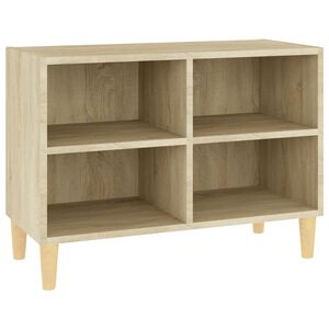vidaXL Tv-meubel met houten poten 69,5x30x50 cm sonoma eikenkleurig
