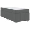 vidaXL Bedframe met matras Donkergrijs 80 x 200 cm Stof