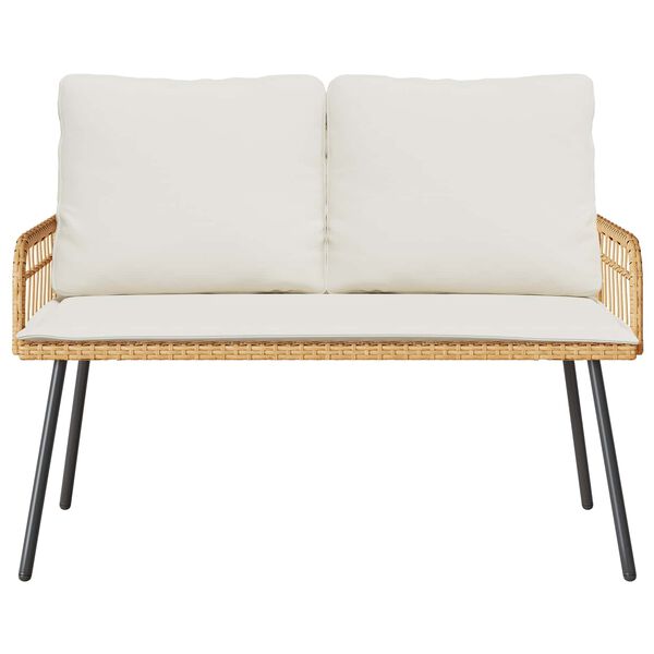 vidaXL Tuin Eetset 2 pcs Naturel poly rattan