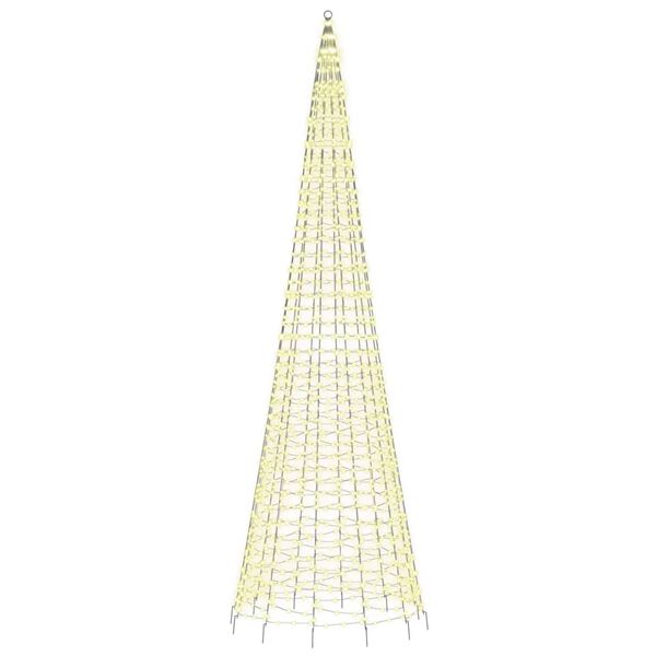 vidaXL LED-kerstboom aan vlaggenmast 1534 LEDs warm wit 500 cm