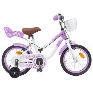 vidaXL Kinderfiets 12 Inch voor 2-4 jaar oud Paars