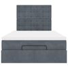 vidaXL Ottoman bed met matrassen en LED's 120x200cm fluweel