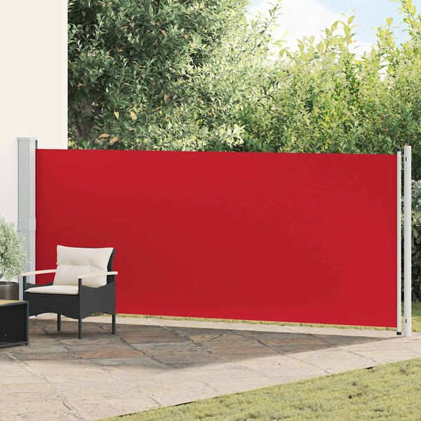 vidaXL Tuinscherm uittrekbaar 600x160 cm rood