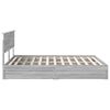 vidaXL Opslag bed met lade Grijs Sonoma 160 x 200 cm Bewerkt hout