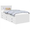vidaXL Slaapbank met lade Wit en zwart 75 x 190 cm Bewerkt hout