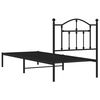 vidaXL Bedframe met hoofdbord metaal zwart 80x200 cm