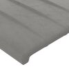 vidaXL Boxspring met matras fluweel lichtgrijs 140x200 cm