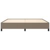 vidaXL Bedframe zonder matras stof taupe 200x200 cm
