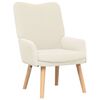 vidaXL Fauteuil Cr&egrave;me 63 x 67 x 94 cm Schapenstof en Triplex