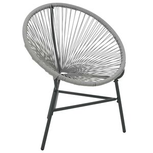 vidaXL Tuinmaanstoel poly rattan grijs