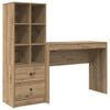 vidaXL Bureau met lade met plank met opslag 2 pcs Artisan Eiken