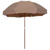 vidaXL Parasol met stalen paal 300 cm taupe