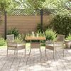 vidaXL Tuin Eetset 3 pcs Beige Poly riet
