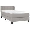 vidaXL Boxspring met matras stof lichtgrijs 80x200 cm