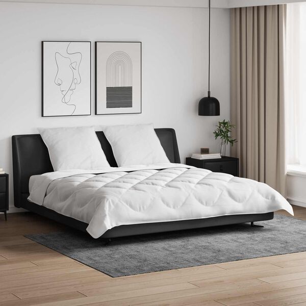 vidaXL Dekbed met Kussens met kussen 3 pcs Wit Microvezel