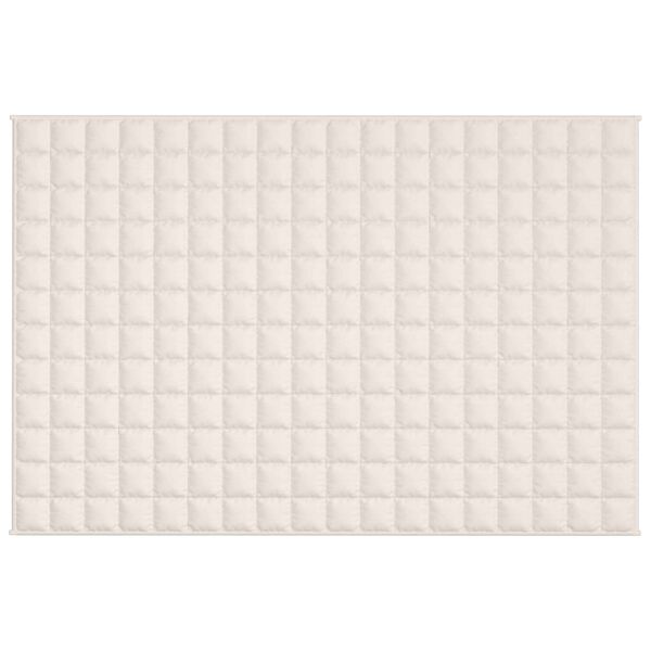 vidaXL Verzwaringsdeken 122x183 cm 9 kg stof lichtcr&egrave;mekleurig