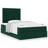 vidaXL Ottoman bed met matrassen 120x190cm fluweel donkergroen