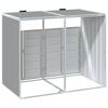vidaXL Containerberging voor 2 containers 144x81x113 cm staal grijs