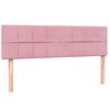 vidaXL Boxspring met matras fluweel roze 140x220 cm
