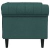 vidaXL Fauteuil Chesterfield-stijl stof donkergroen