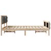 vidaXL Bedframe Donkergrijs 140 x 200 cm Massief grenenhout