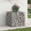 vidaXL Gabion Verhoogd Bed Zilver 60 x 60 x 55 cm Gegalvaniseerd staal