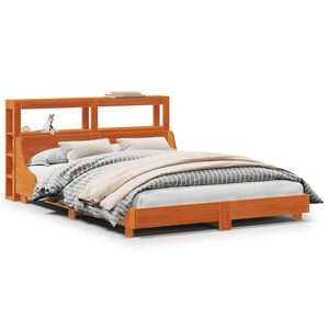 vidaXL Bedframe zonder matras massief grenenhout wasbruin 150x200 cm
