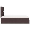 vidaXL Ottoman bed met matras 120x190 cm stof donkerbruin