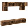 vidaXL TV Wand Eenheden met LED 6 pcs Oud Hout Bewerkt hout