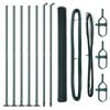 vidaXL Gelast Draadhek met Betonnen Basis 10 x 1,6 m (B x H)