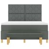 vidaXL Boxspring bed met matras Donkergrijs 160 x 200 cm Stof