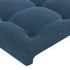 vidaXL Boxspring met matras fluweel donkerblauw 90x200 cm